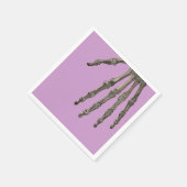 Serviette En Papier Violet Avec Squelette Halloween Main (Coin)