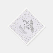 Serviette En Papier Violet Batty, Étoiles & Lunes Éffrayant mignon (Coin)