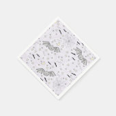 Serviette En Papier Violet Batty, Étoiles & Lunes Éffrayant mignon (Coin)