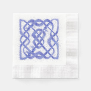Serviette En Papier VIOLET CELTIC KNOT en papier à cocktails serviette
