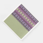 Serviette En Papier Violet Et Vert (Coin)