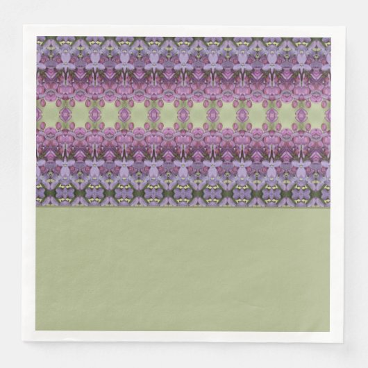Serviette En Papier Violet Et Vert (Devant)