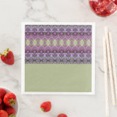 Serviette En Papier Violet Et Vert (En situation)