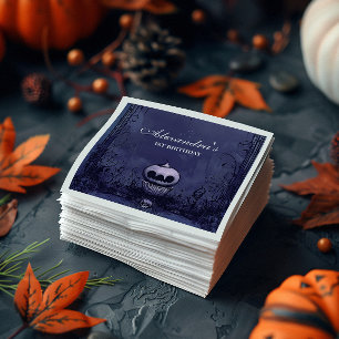Serviette En Papier Violet gothique Éffrayant UN Anniversaire