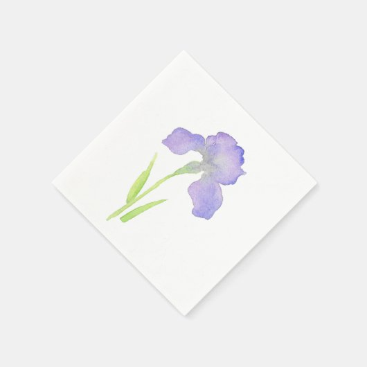 Serviette En Papier Violet Iris (Coin)