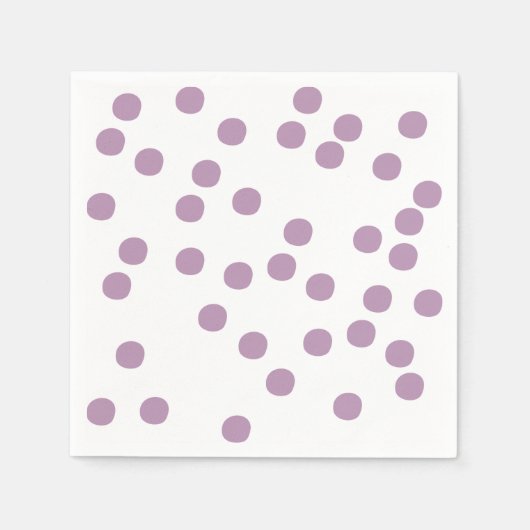 Serviette En Papier Violet / Lavender À petits pois (Devant)
