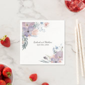 Serviette En Papier Violet Meadow Floral Fleur sauvage Mariage (En situation)