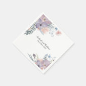 Serviette En Papier Violet Meadow Floral Fleur sauvage Mariage (Coin)