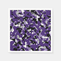 Violet Noir Gris Camouflage Camo Imprimé Soirée