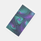 Serviette En Papier Violet rencontre Turquoise moderne art fractal abs (Coin)