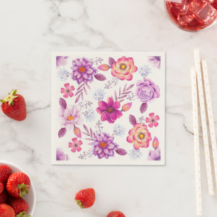 Serviette En Papier Violet rose