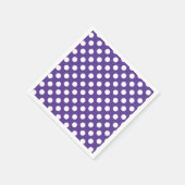 Serviette En Papier Violet violet et Pois blancs fête d'anniversaire (Coin)