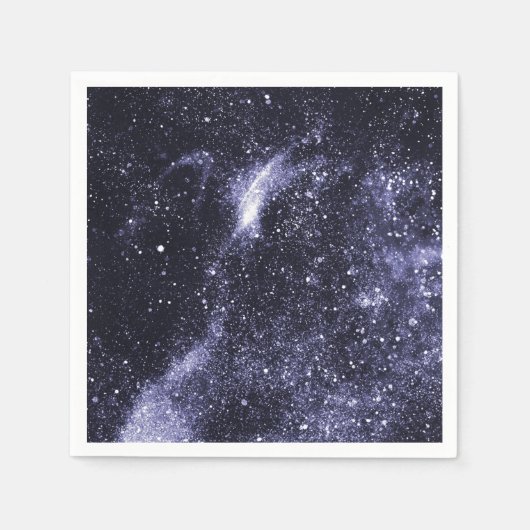 Serviette En Papier Violet violet noir galaxie abstraite (Devant)