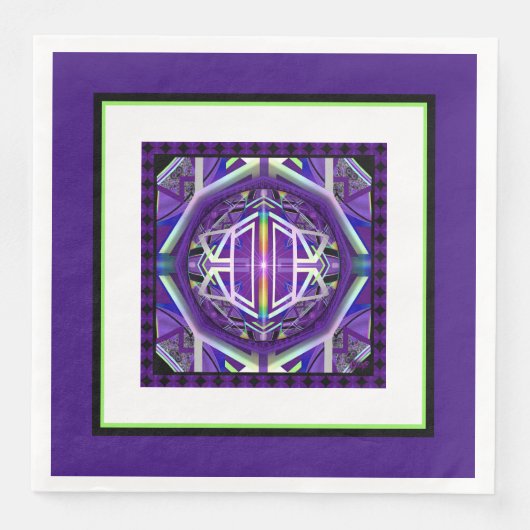 Serviette En Papier Violet W3 (Devant)