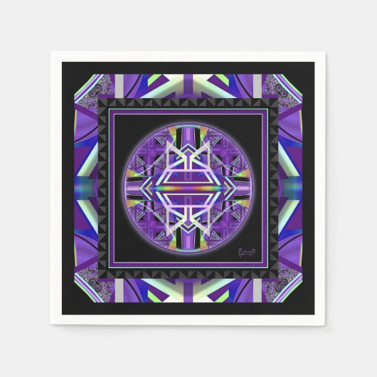 Serviette En Papier Violet W3 (Devant)
