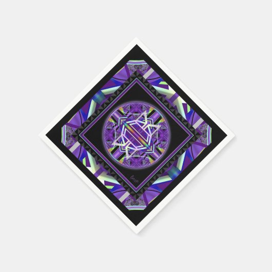 Serviette En Papier Violet W3 (Coin)