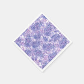 Serviette En Papier Violette aquarelle fleurs lilas (Coin)