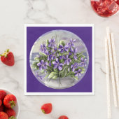 Serviette En Papier violettes dans un bocal de lune (En situation)