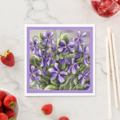 Serviette En Papier violettes dans un bocal de lune (En situation)