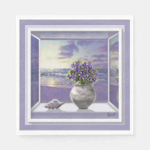 violettes dans un bocal de lune