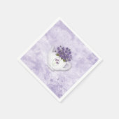 Serviette En Papier Violettes En Papier Teapot Napkin (Coin)