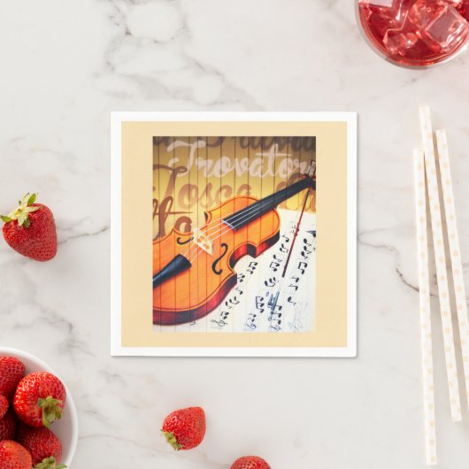 Serviette En Papier Violon (En situation)