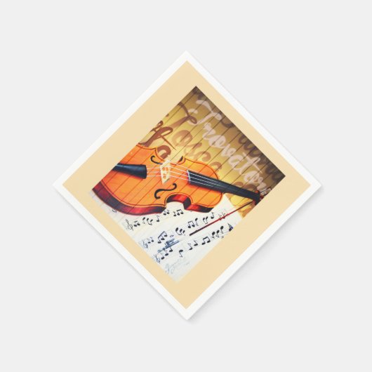 Serviette En Papier Violon (Coin)