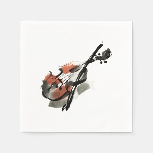 Serviette En Papier Violon (Devant)