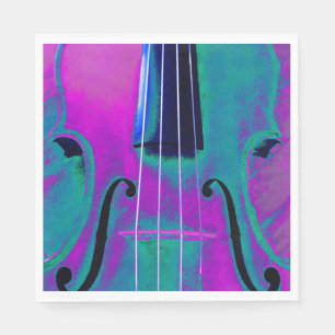 Serviette En Papier Violon de musique Abstraite Considérant