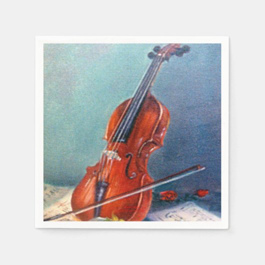 Serviette En Papier Violon/Violon (Devant)