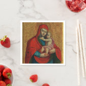 Serviette En Papier Virgin Mary and Jesus Child by Jan Rombauer (En situation)