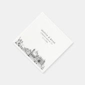 Serviette En Papier Virginia Beach Mariage Papier Cocktail Napkin (Coin)