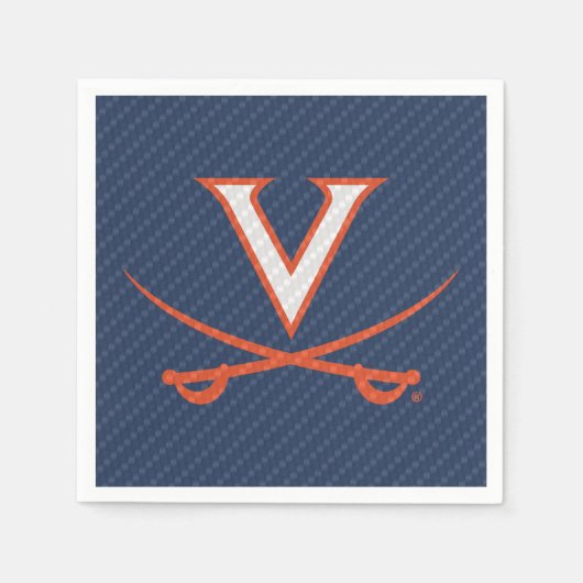 Serviette En Papier Virginia Cavaliers Fibre de carbone (Devant)