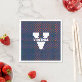 Serviette En Papier Virginia Cavaliers Points de Polka (En situation)