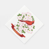 Serviette En Papier Virginie State Cardinal Bird and Dogwood Flower (Coin)