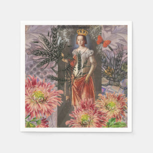 Serviette En Papier Virgo Femme Astrologie Whimsical Portrait