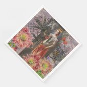 Serviette En Papier Virgo Woman Portrait Antique Coloré Riche (Coin)