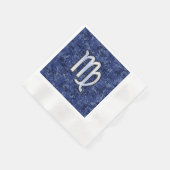 Serviette En Papier Virgo Zodiac Connexion Camouflage numérique bleu (Coin)