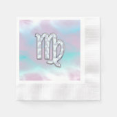 Serviette En Papier Virgo Zodiac Connexion Pastels Style Nacre Imprime (Devant)