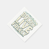 Serviette En Papier Vis avec audace.Vis librement (Coin)