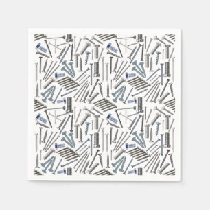 Serviette En Papier Vis et clous x4