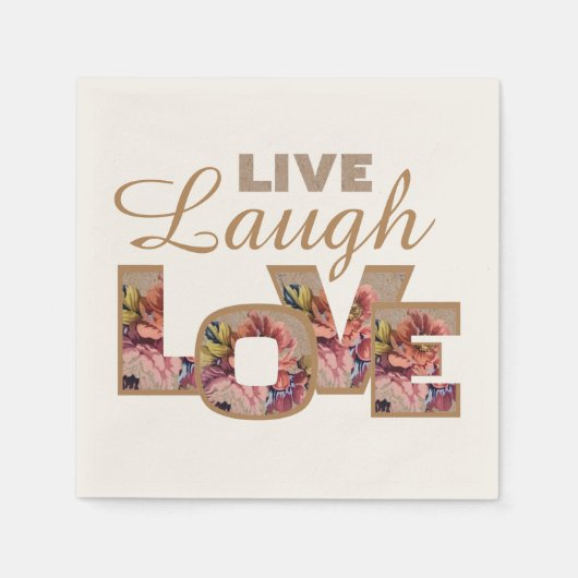 Serviette En Papier Vis, Rire, amour (Devant)