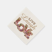 Serviette En Papier Vis, Rire, amour (Coin)