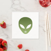 Serviette En Papier Visage Alien extraterrestre (En situation)