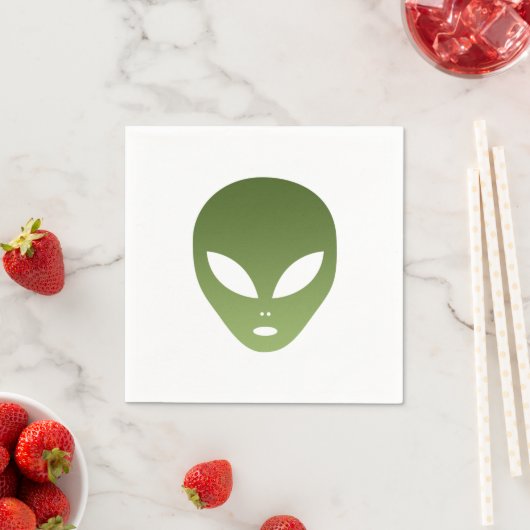 Serviette En Papier Visage Alien extraterrestre (En situation)
