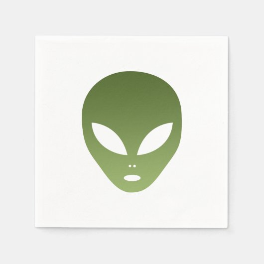 Serviette En Papier Visage Alien extraterrestre (Devant)