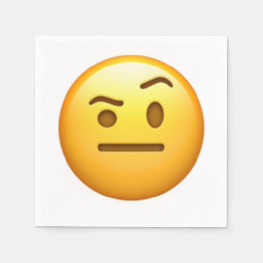 Serviette En Papier Visage avec un sourcil levé - Emoji (Devant)