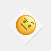 Serviette En Papier Visage avec un sourcil levé - Emoji (Coin)
