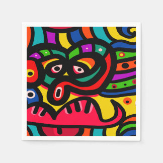 Serviette En Papier Visage d'art Abstrait moderne