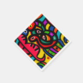 Serviette En Papier Visage d'art Abstrait moderne (Coin)